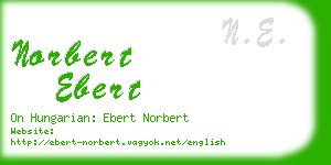 norbert ebert business card